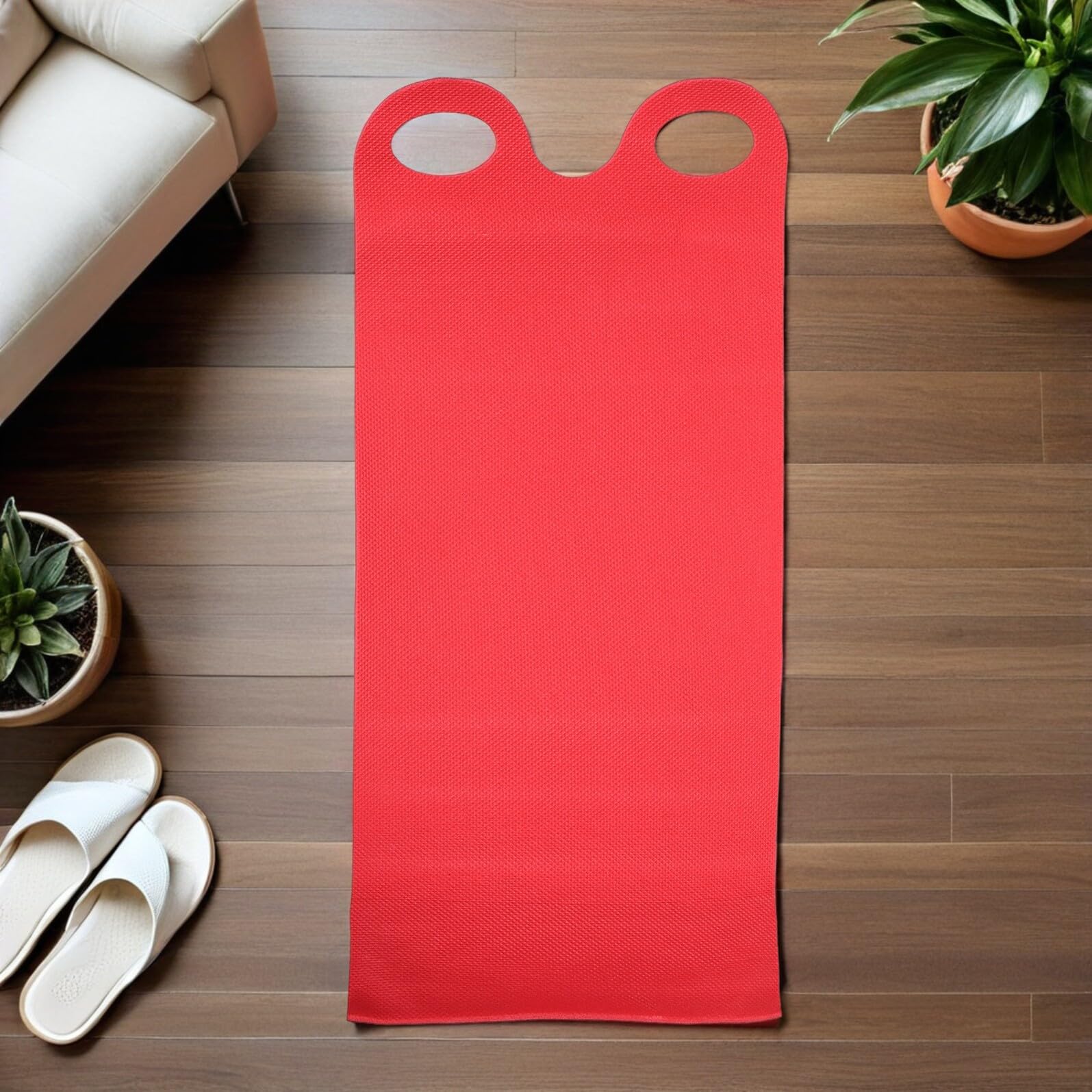 Trineo Grande de Nieve para Adultos y Tapete Deslizador Enrollable Diseño Ergonómico Rojo y Morado Resistente y Portátil para Invierno al Aire