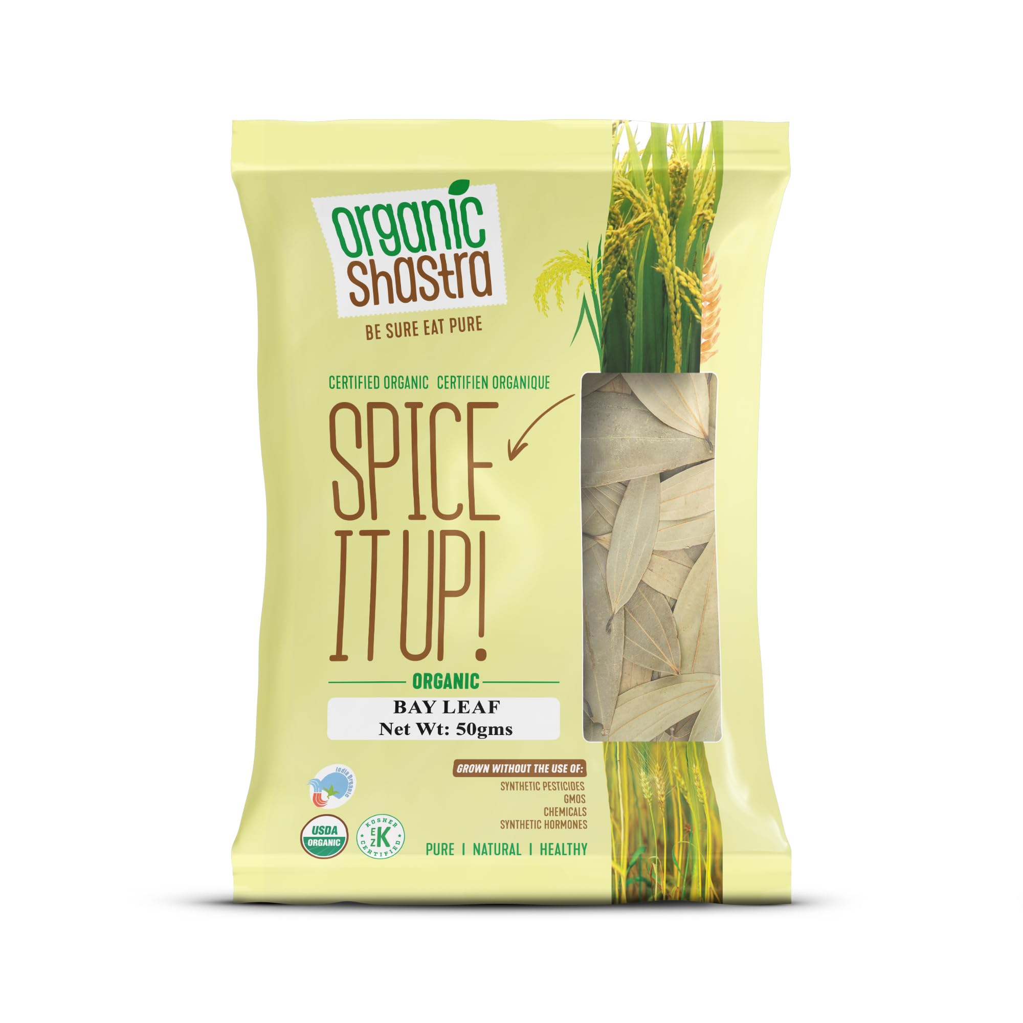 Organic Shastra Bay Leaf (Tej Patta) Pack of 1-50 Grams