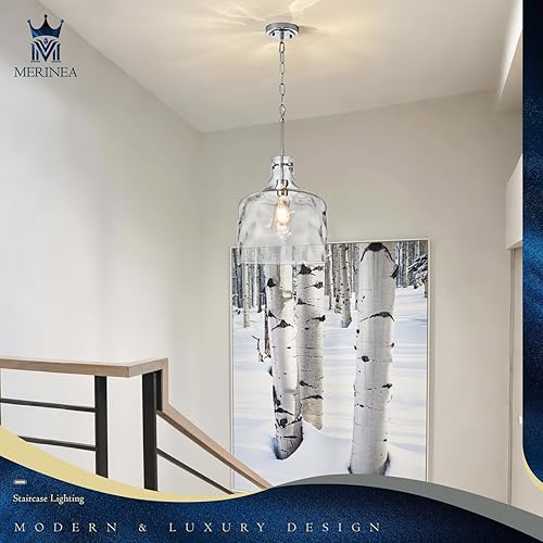 Miniatura 8 de Lámpara colgante de cristal martillado grande cromado ME-P84-1C1