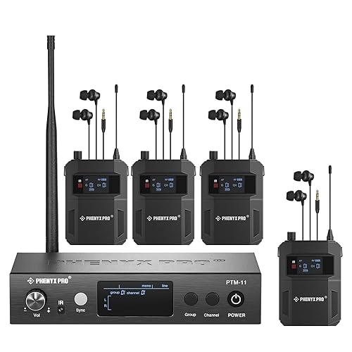 Phenyx Pro Wireless In Ear Monitor System,Dual In Ear