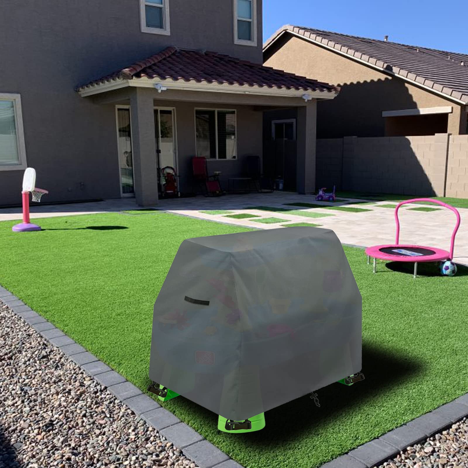 Funda para mesa de agua para niños, para lluvia y estanque, impermeable, a prueba de polvo, anti-UV, para juguetes al aire libre, solo la cubierta