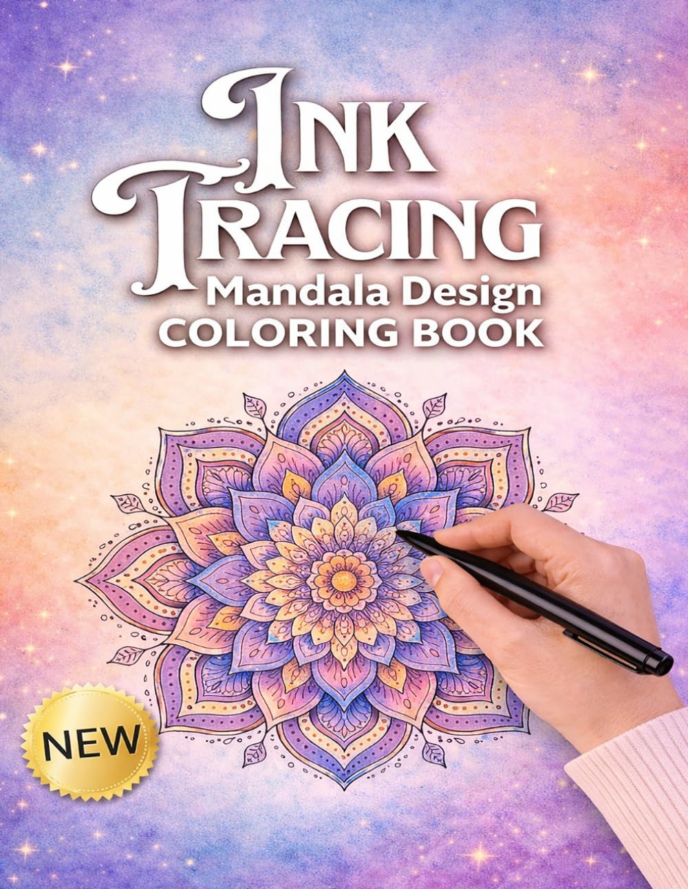 Ink Tracing Mandala Design Coloring Book:: Trace, Relax & Color Beautiful Mandala Patterns for Stress Relief and Creativity