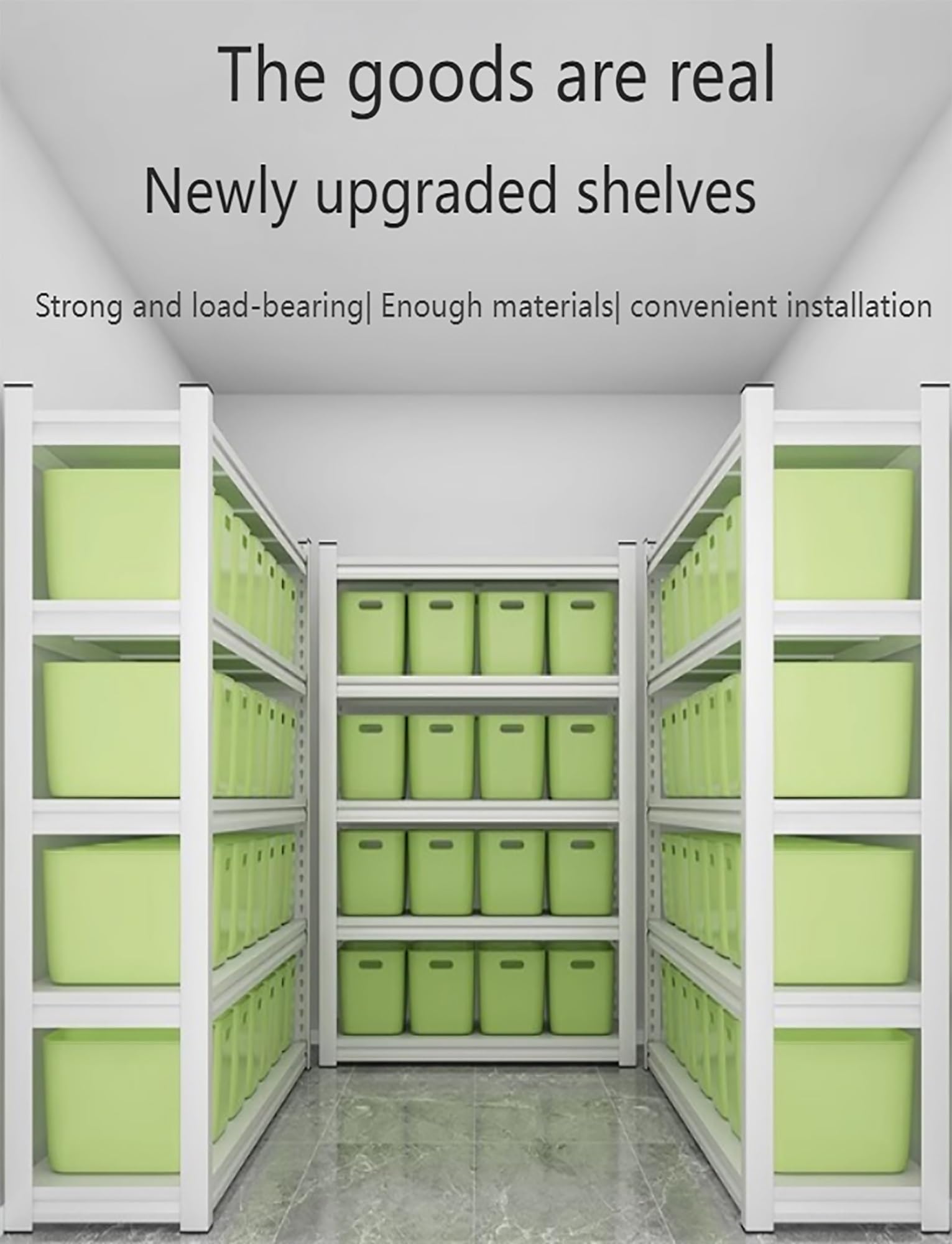 Scaffalatura in metallo a 6 ripiani per garage, dispensa, stoccaggio industriale, scaffale organizer per impieghi gravosi per magazzino e uso domestico