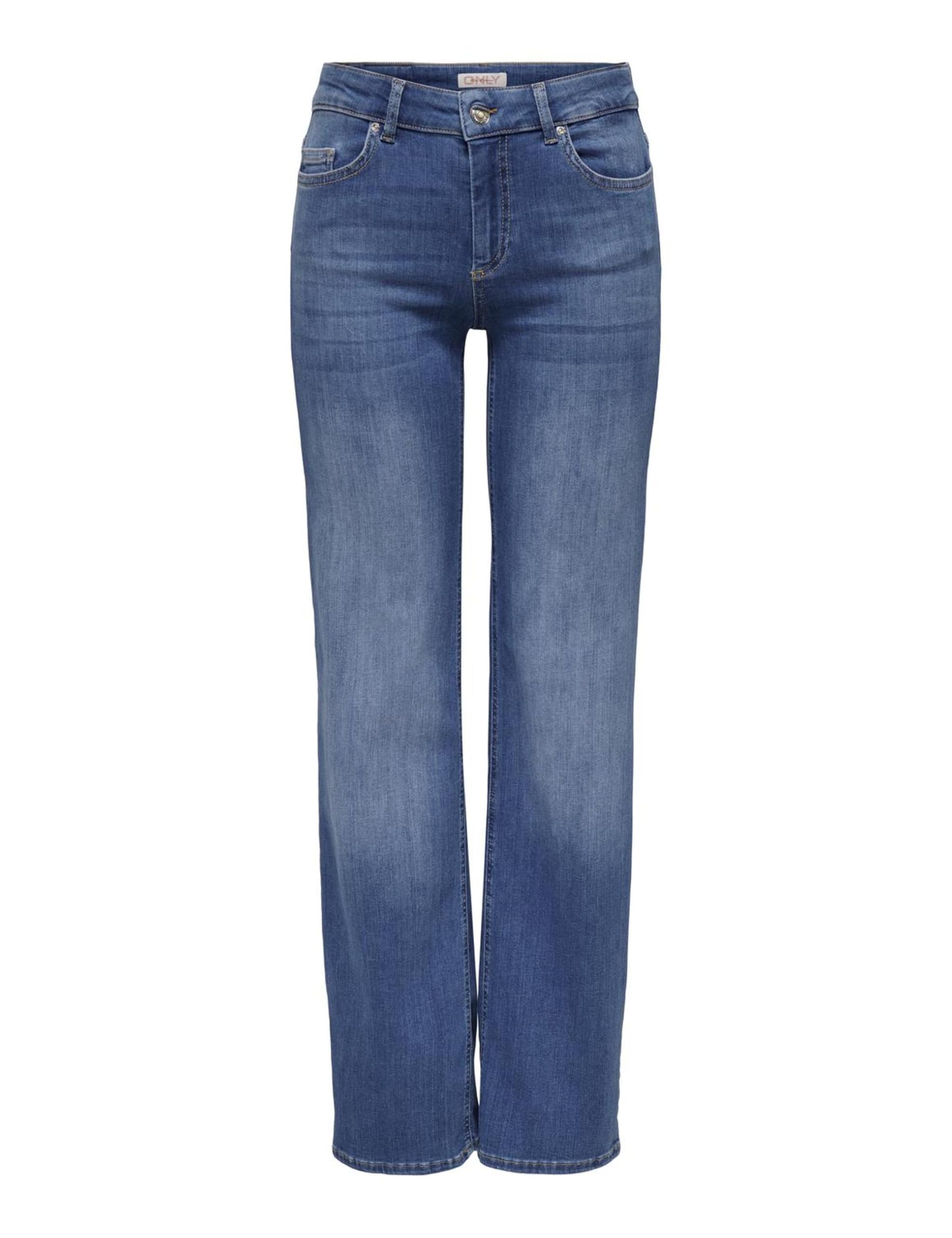 ONLY Womens Onlblush Mid Straight DNM Rea12187 Noos Jeans, Blue-3, L / 32L UK