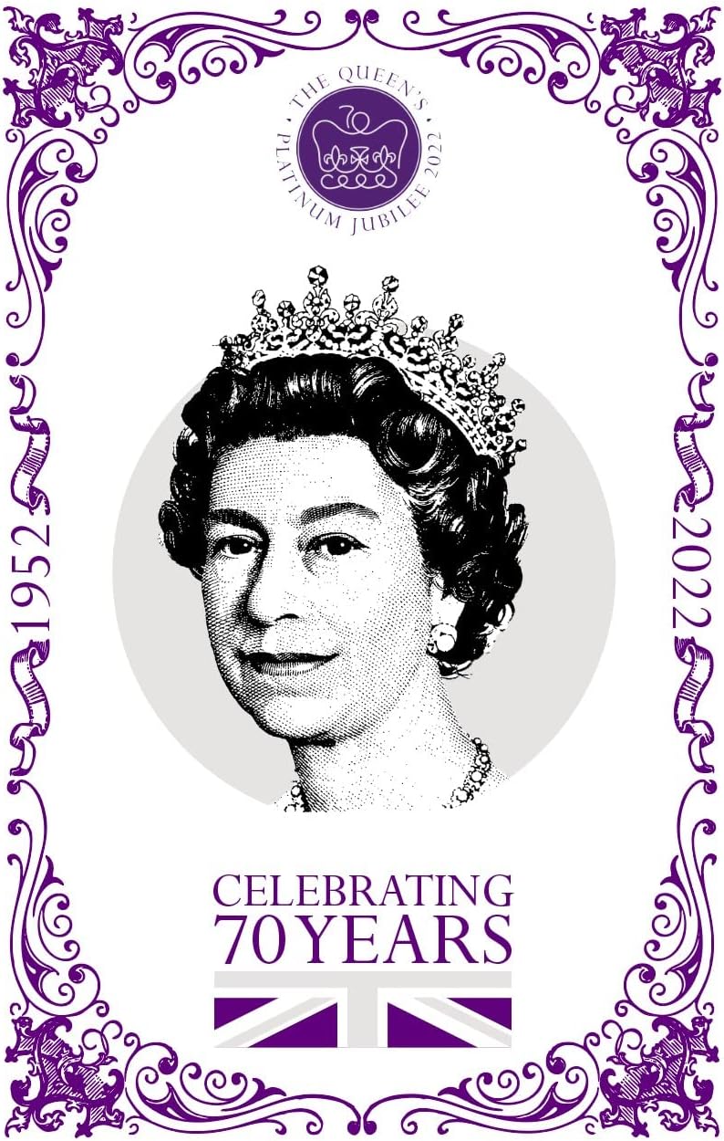 Platinum Jubilee Tea Towel British Made Commemorative Jubilee