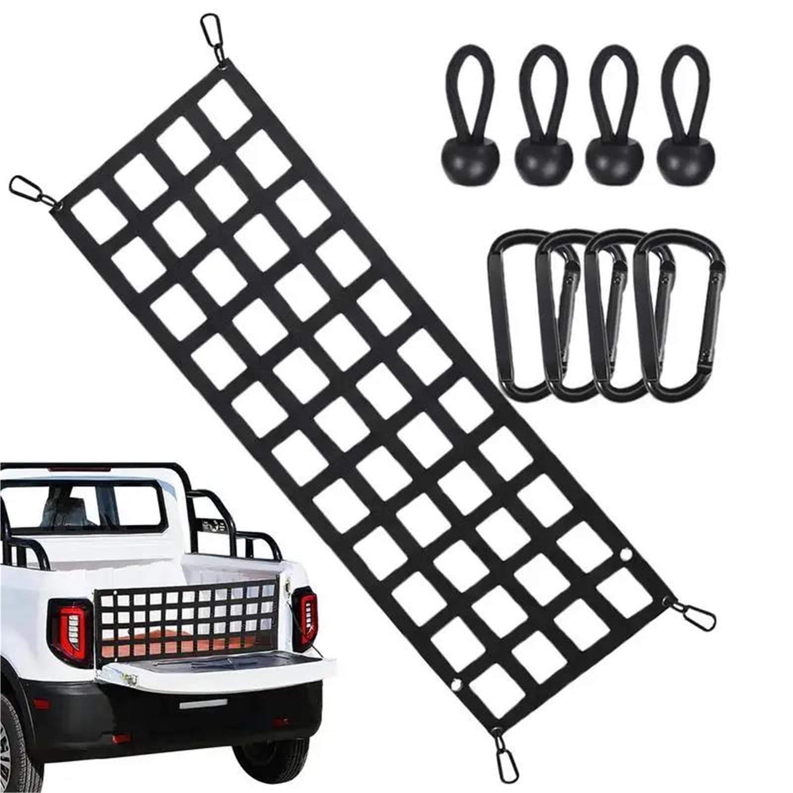 Gepäcknetz Kofferraum-Organizer-Netz UV-Schutz Ladefläche Von Pickup Trucks Frachtnetz Heckklappennetz Frachtaufbewahrungsnetz Trennnetz Autozubehör Aufbewahrung Netz