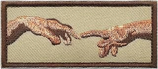 Creation of Adam Vintage Retro Biblical Christian Art Patch, Tactical Embroidered Military Funny Patch Hook and Loop Morale Patches for DIY Applique, Backpack, Bag, Molle Vest, Hat, Jackets, Clothing