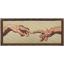 Creation of Adam Vintage Retro Biblical Christian Art Patch, Tactical Embroidered Military Funny Patch Hook and Loop Morale Patches for DIY Applique, Backpack, Bag, Molle Vest, Hat, Jackets, Clothing