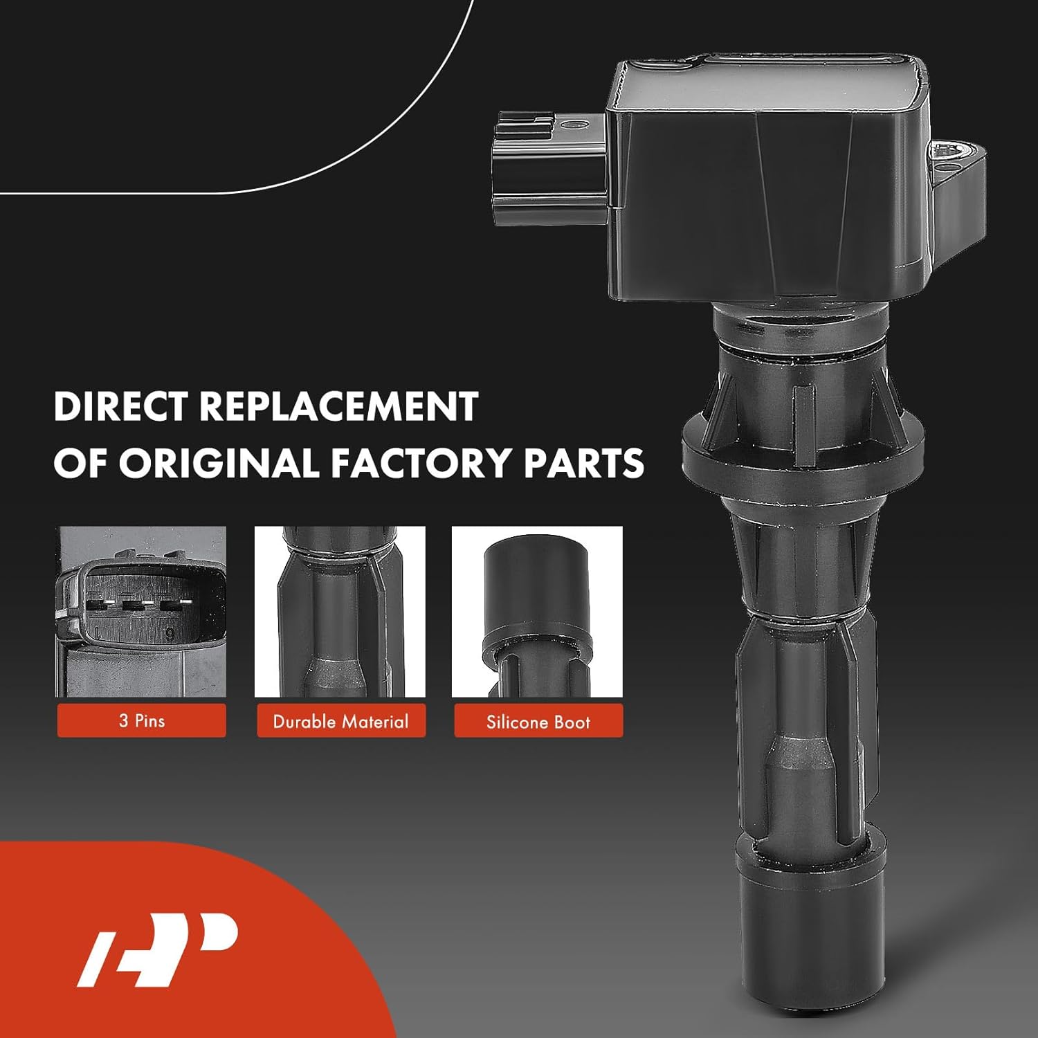 A-Premium Set of 4 Ignition Coil Pack and Iridium Spark Plugs Compatible with Mazda 3 2006-2013, 6 2006-2013, CX-7 2010-2012, 2.0L 2.3L 2.5L