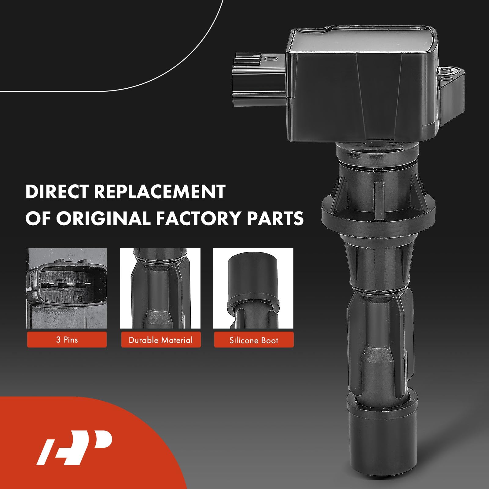 A-Premium Set of 4 Ignition Coil Pack and Iridium Spark Plugs