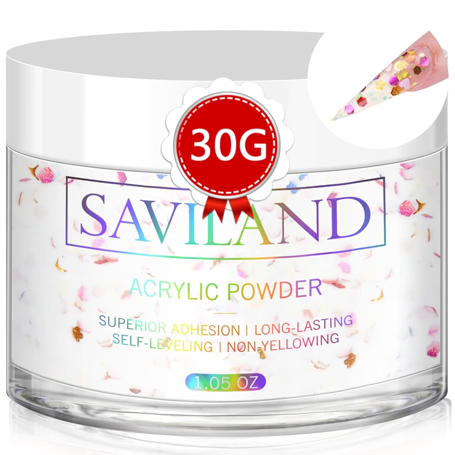 Saviland Colorful Yellow Acrylic Powder 30g Professional
