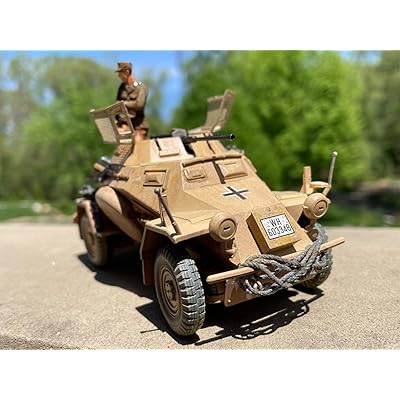Tamiya 300035286 300035286-1:35 WWII Special Motor Vehicle 222 Späh-Tank Nord Africa (3). Faithful Replica, Plastic Building Kit, Crafts, Model Building Kit, Assembly, Unpainted