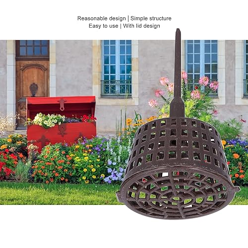 Miniatura 4 de Cestas de malla para fertilizantes, cesta de fertilizante de jardín de plástico, tazas de nutrición para plantación de amplia apertura, con tapa,
