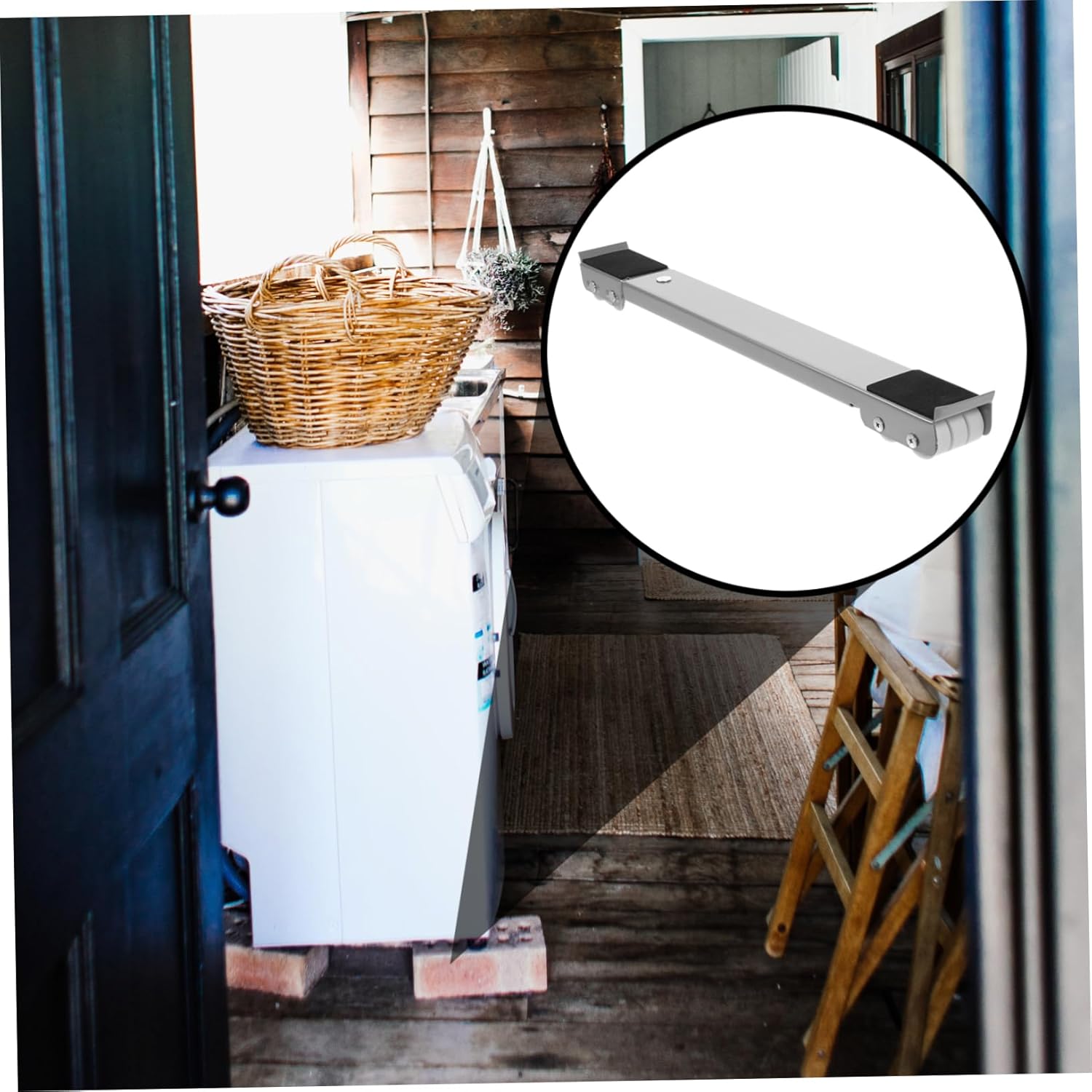 Gadpiparty 1pair Appliance Rollers Heavy Duty for Washing Machines and Refrigerators Extendable Furniture Transport Tool Non- Design for Easy Cleaning and Drainage