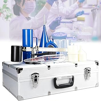 JOSBY 3pcs Portable Mud Viscometer Kit, Mud Hydrometer, Range 0.963 G/cm3, Accuracy 0.01 G/cm3, with 140 Cm3 Mud Cup/500ml Measuring Cup, Slurry Sand Content Tester, for Lab Analysis, Research