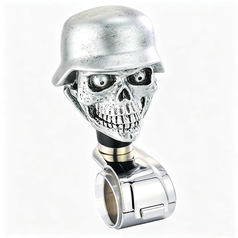 Girador de Volante Lunsom em Formato de Soldado com Olhos Verdes, Prata, DX011A