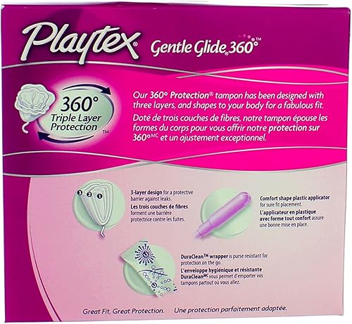 Miniatura 3 de Playtex Gentle Glide - Tampones sin perfume, ultra absorbencia, 36 unidades (paquete de 6)