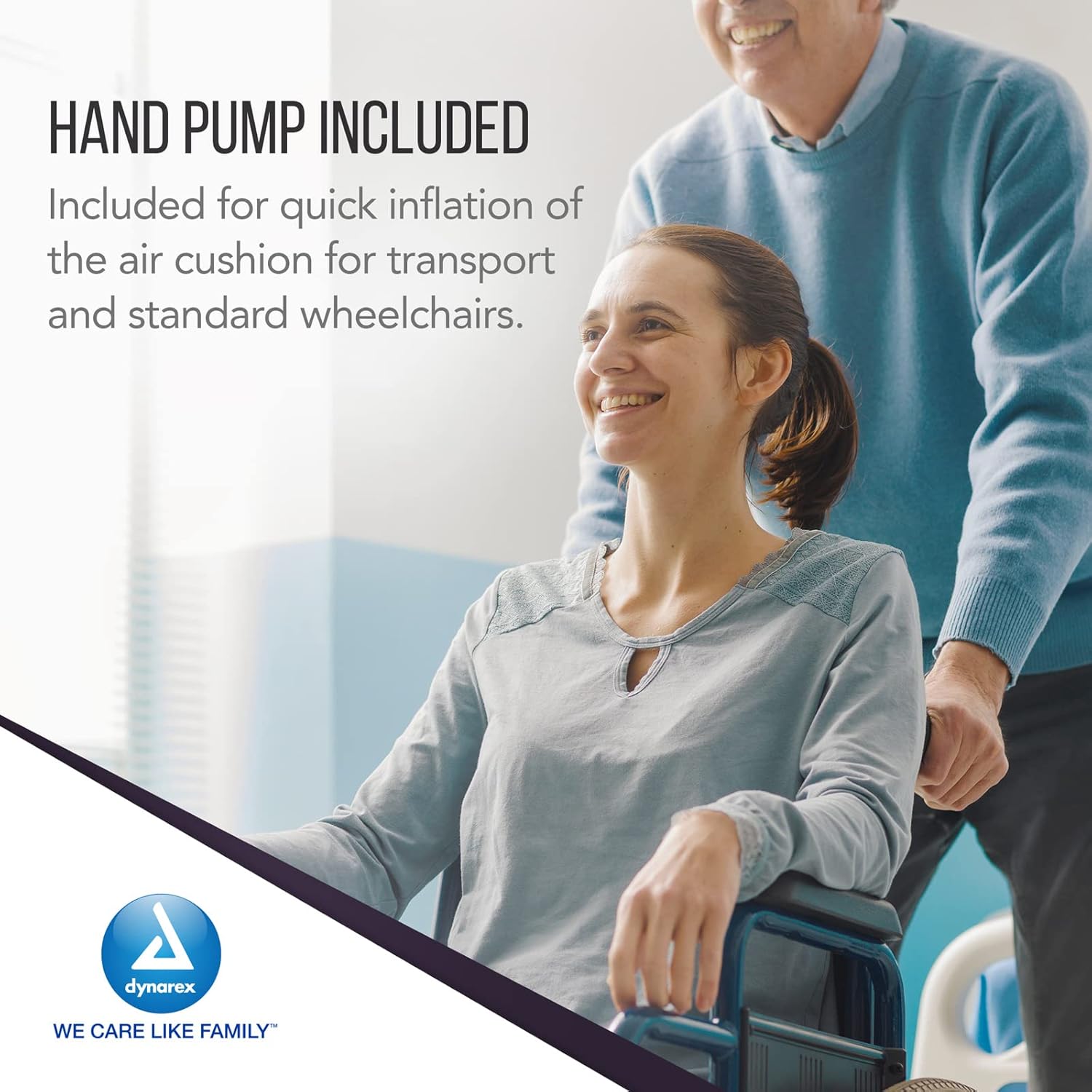 Hand pump included with Dynarex Ever-Soft Air Cushion