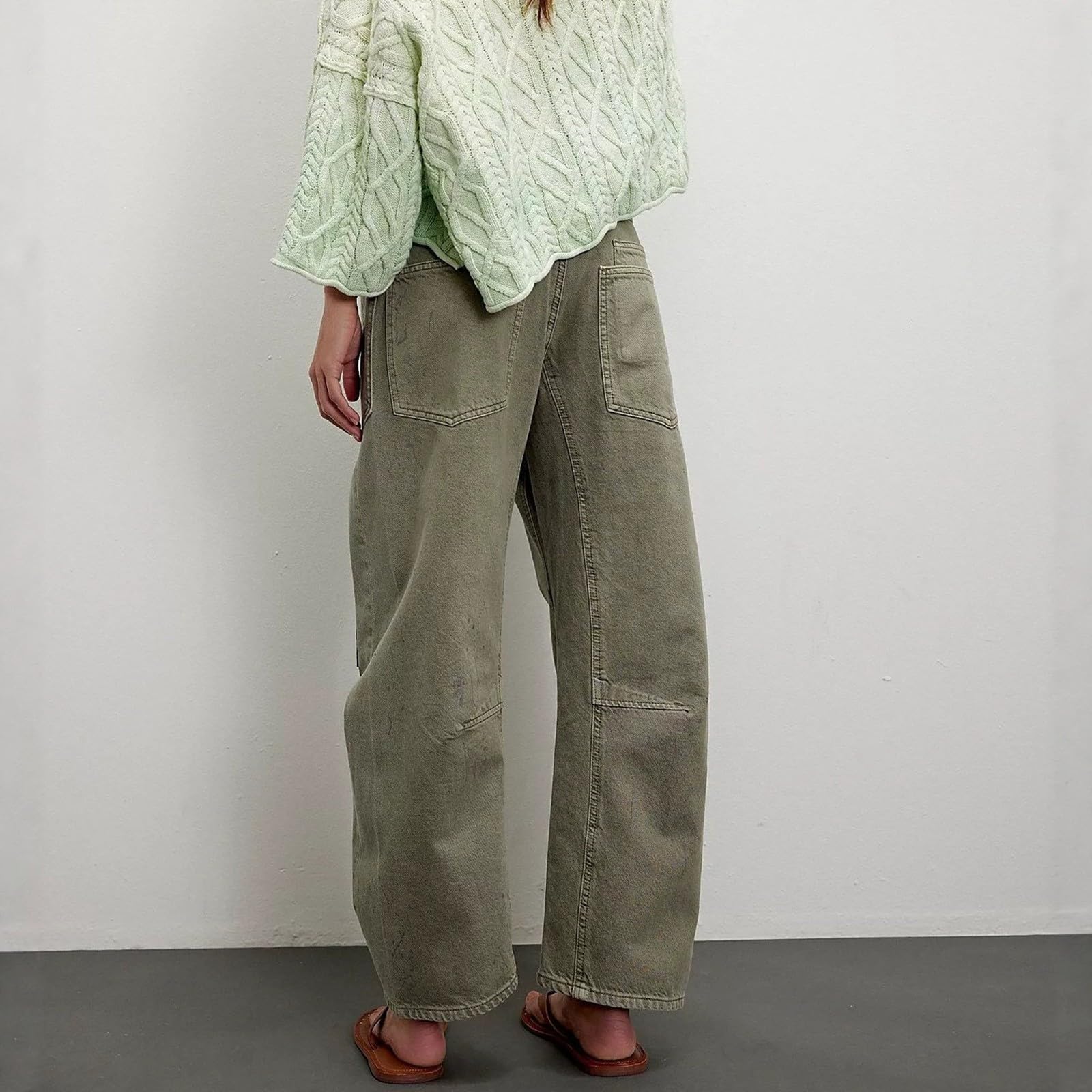 Jeans Donna Curvy Vita Alta Jeans Elasticizzati Curvy Leggeri Pantaloni Denim Vita Alta Gamba Larga Casual Y2k Pantaloni Baggy Larghi Moda Wide Leg Pantalone Palazzo Eleganti Basic