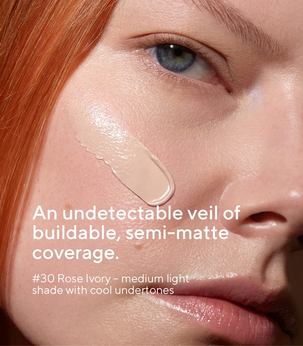 MADARA Organic Skincare |SKINONYM Semi-Matte Peptide Foundation, #30 ROSE IVORY, 30ml – Boosted by collagen-supporting peptides, Semi-matte finish, Adapts to the skin's texture, Ecocert certified.