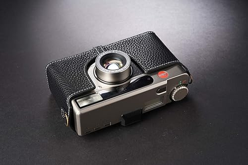 Miniatura 7 de Leica Minilux - Funda para cámara Leica MiniluxMinilux Zoom con correa de mano de piel auténtica, hecha a mano, color negro