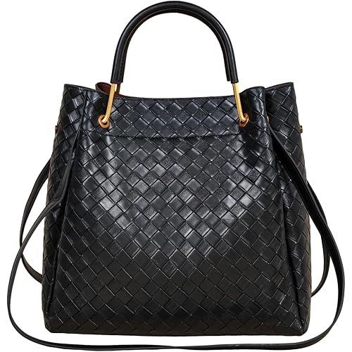 Travistar Floral Handbags Purses Women - Embossed Vegan Leather Top Handle Handbag Set Large Shoulder Bag Ladies Bucket Tote