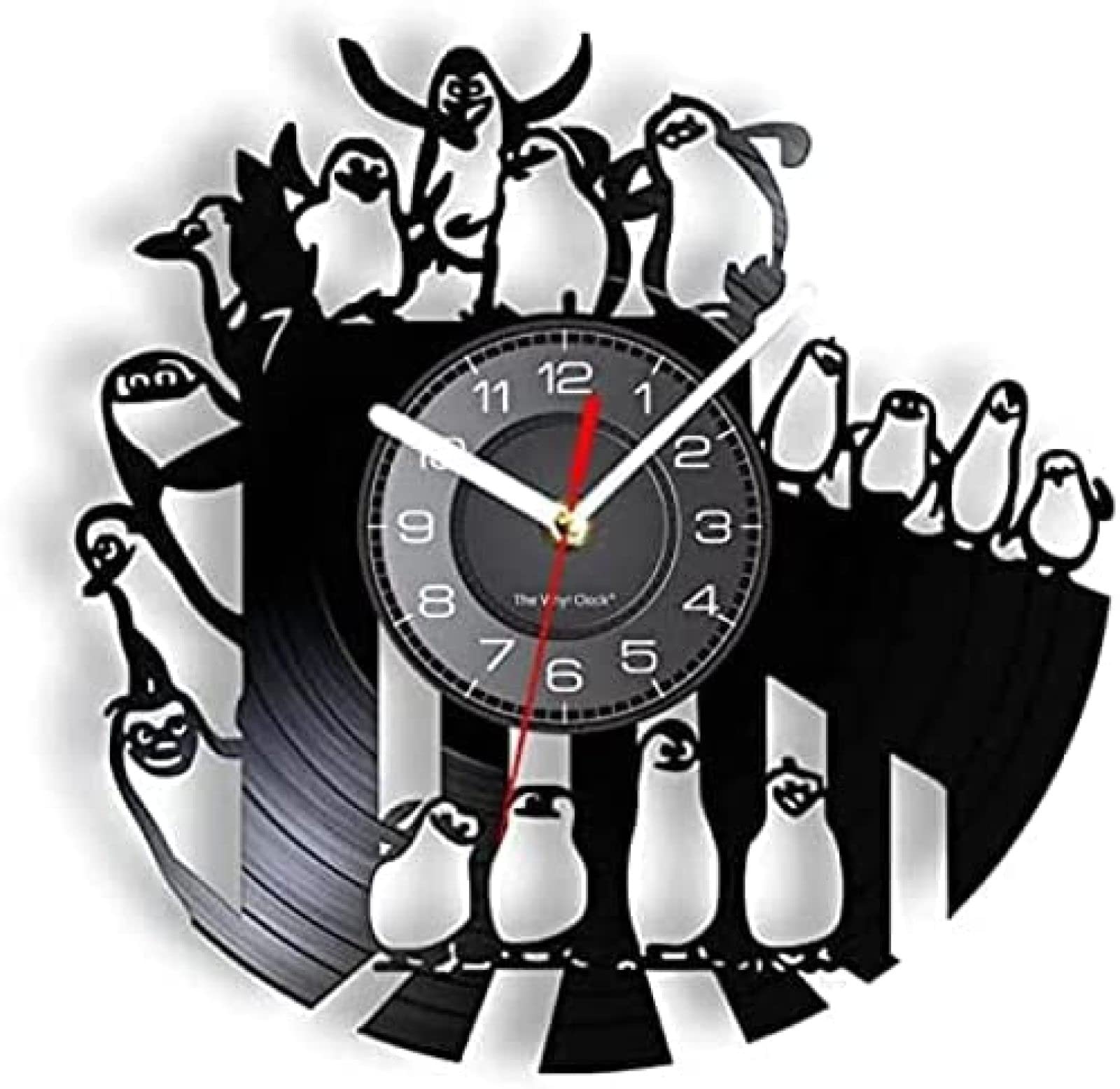 Horloge silencieuse pingouins pour dormir sans bruit tic-tac de montre