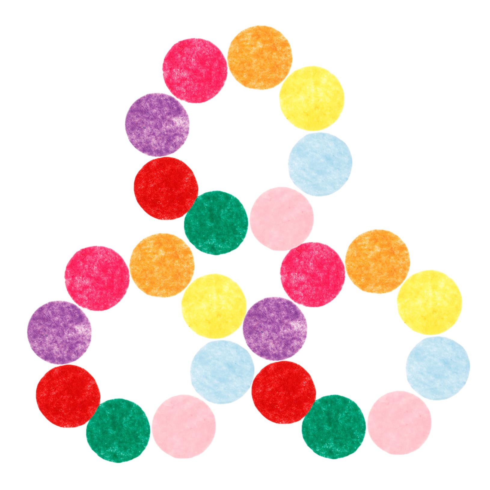 SHINEOFI Cercles Ronds en Feutrine Non Tissée 2,5 Cm pour Loisirs Créatifs, Couleurs Assorties, 100 Pièces, Matériel de Couture pour Travaux D'aiguille et Bricolage DIY Couleur Aléatoire