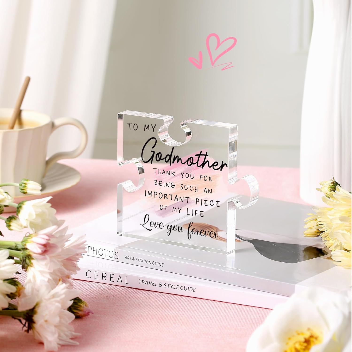 Godmother Gift from Godchild - Mothers Day Gifts for Godmother Proposal Gift Puzzle Piece God Mother Birthday Christmas Promoted to Godmother Gifts - Image 4