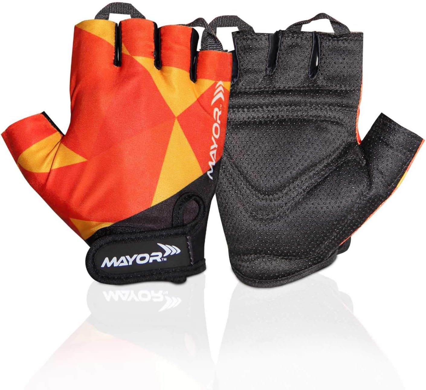 Diamond Gym, Cycling, Biking, Crossfit, Exercise & Sports Gloves- Ideal for Men & Women (Orange/Black)
