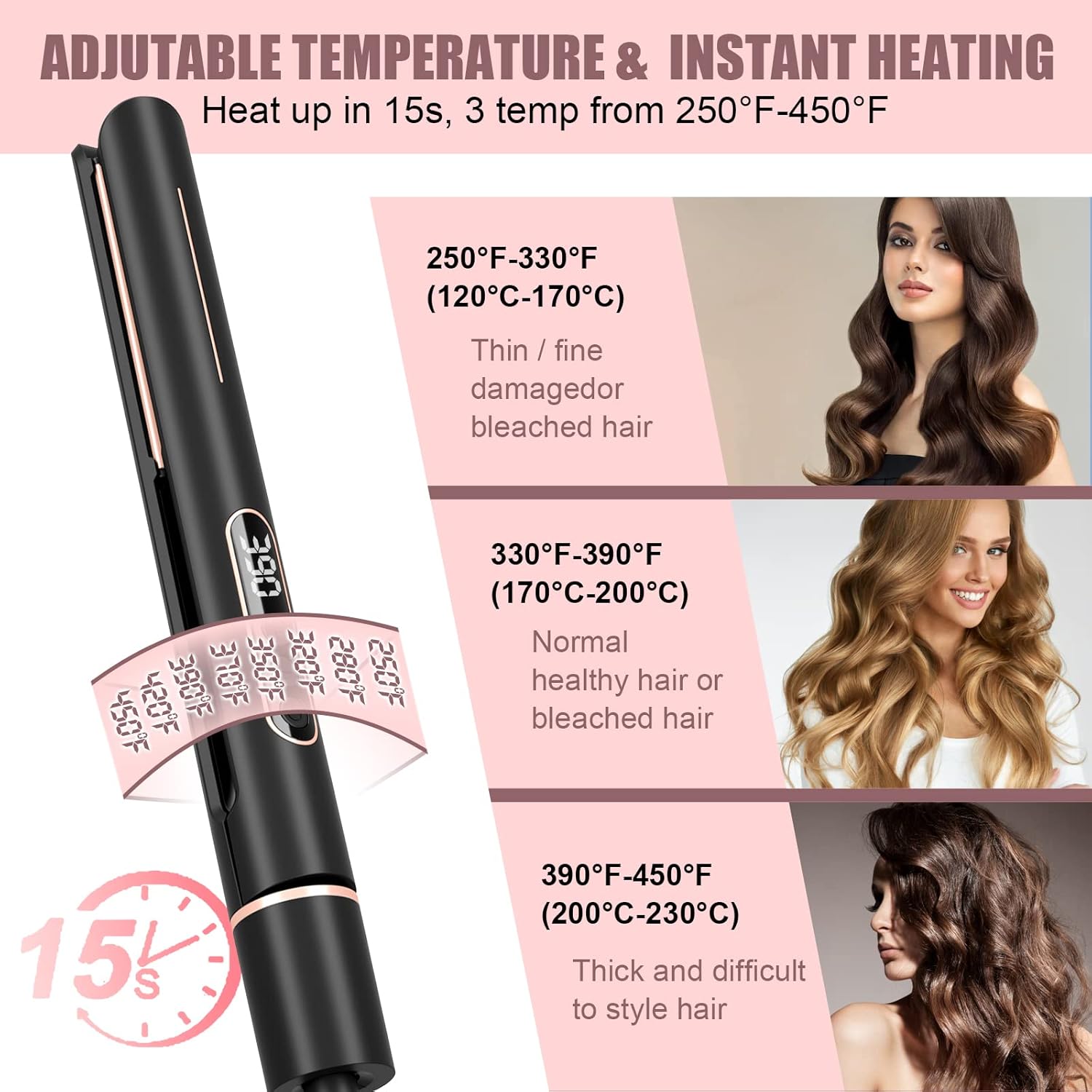 Plancha y rizador en 1, alisadora y rizadora en uno, plancha