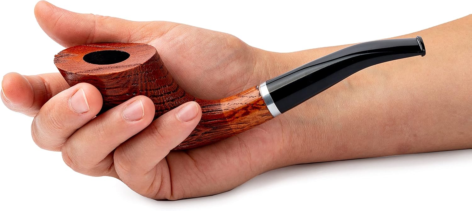 Dr. Watson - Tobacco Pipe, CALABASH - 20 series, Handcrafted, Fits 9mm filter (Natural)