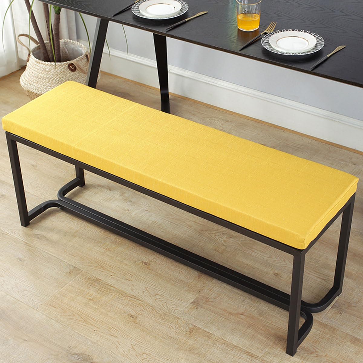 Coussin de banc inconfortable ? Solution imperméable bleu ciel 180cm