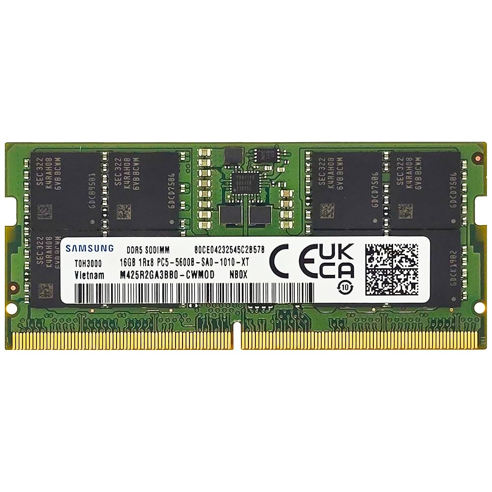 Samsung DDR5 16×2 32GB メモリ 5600MHz Samsung 16GB DDR5 5600MHz PC5-44800 CL46 SODIMM 1Rx8 Single