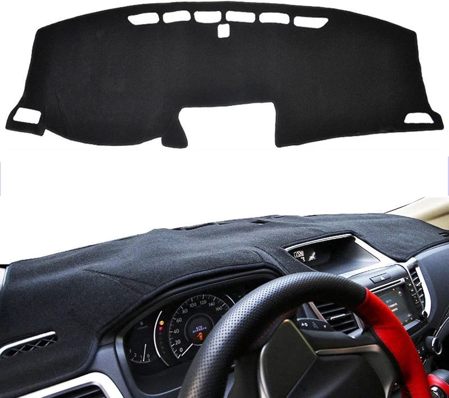DdaiXQ Car Dashboard Mat For CRV CR-V 2012-2016, Anti Slip Anti Glare Dustproof Dashboard Cover Pad Protector Dash Cover Sunshade Dashmat