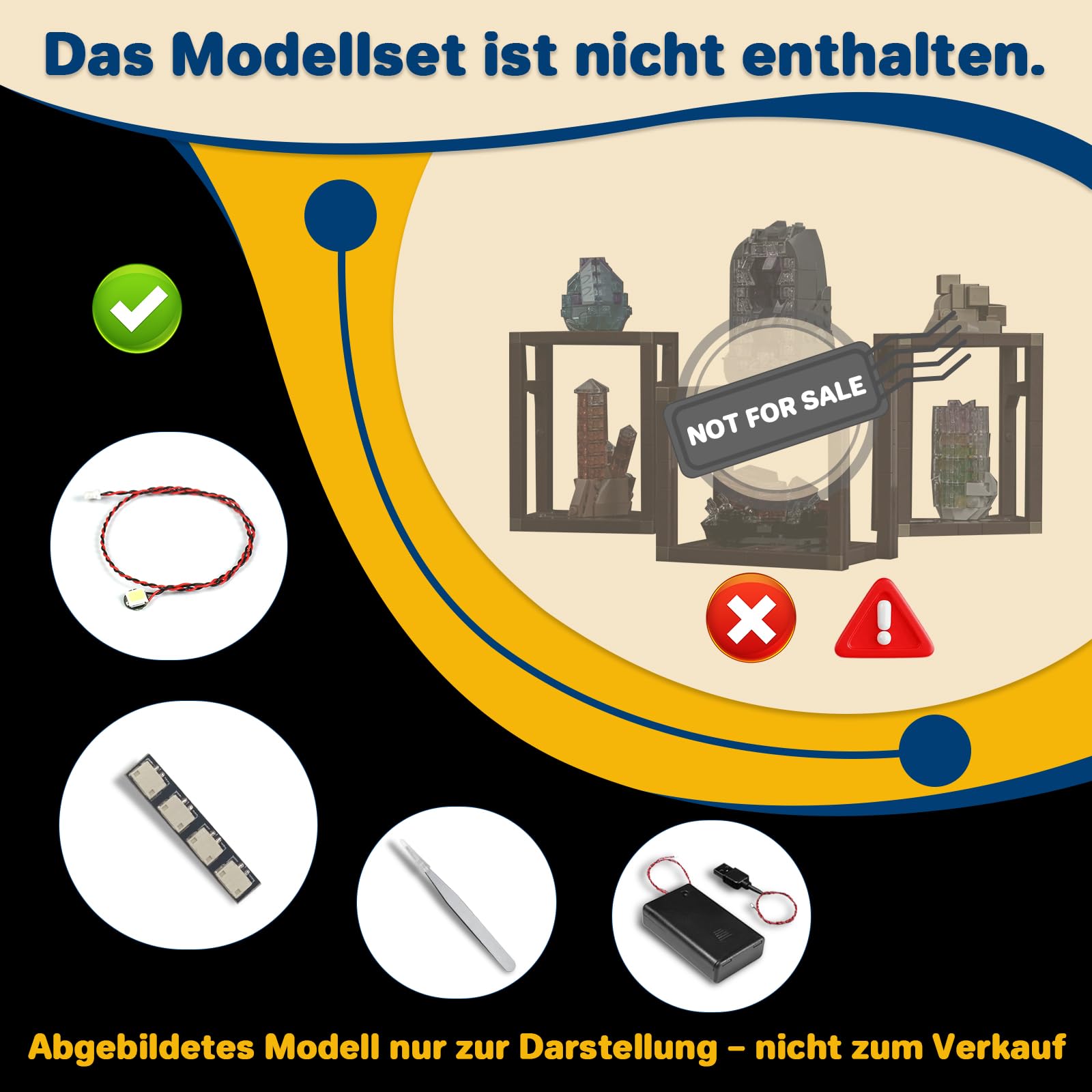 LocoLee Licht-Kit Kompatibel mit Lego 21362 Mineraliensammlung (Kein - Lego-Set) Dekorative Beleuchtung Set Compatible with Lego Mineral Collection