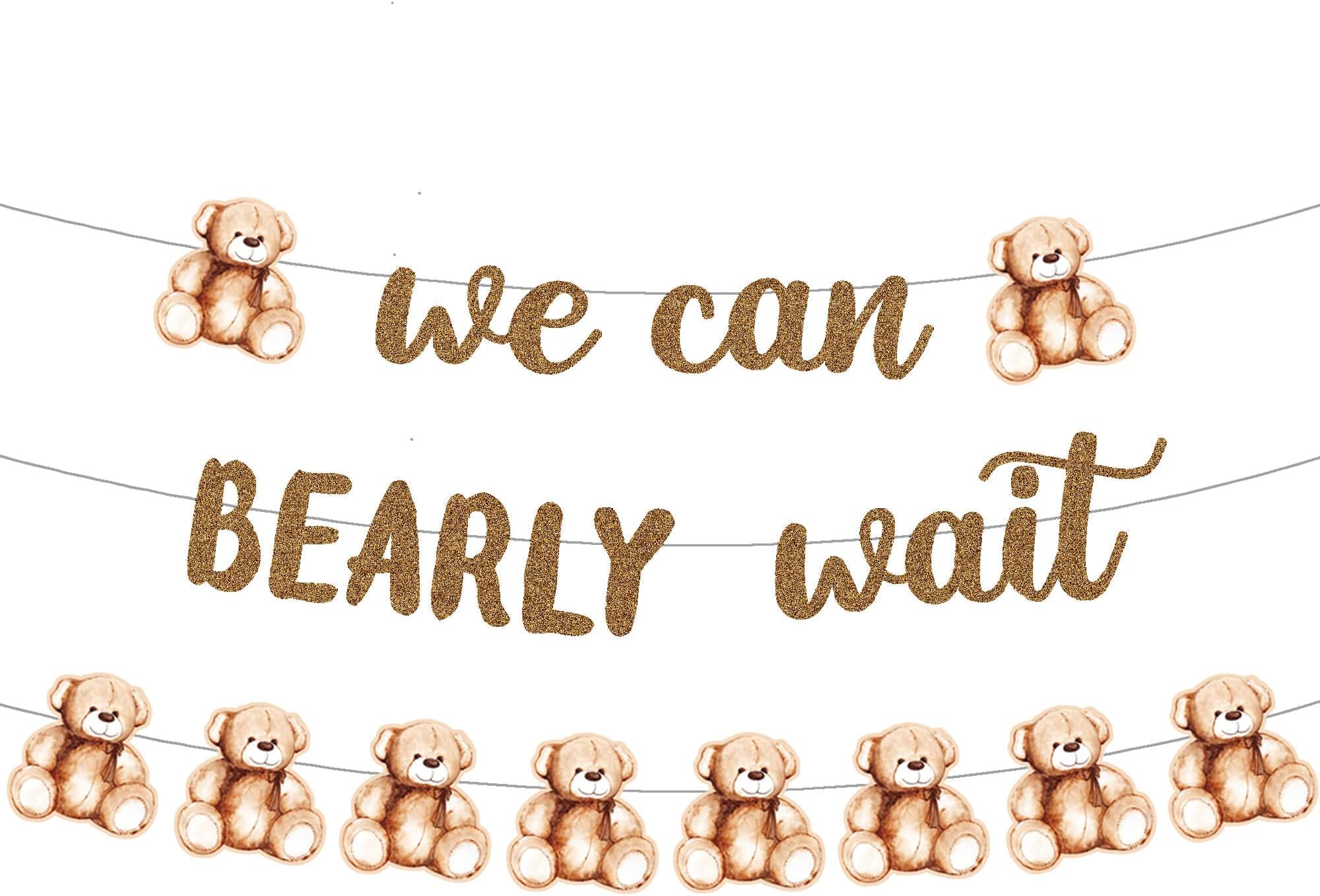 Amazon.com: We Can Bearly Wait Baby Shower Decorations Teddy Bear Baby ...