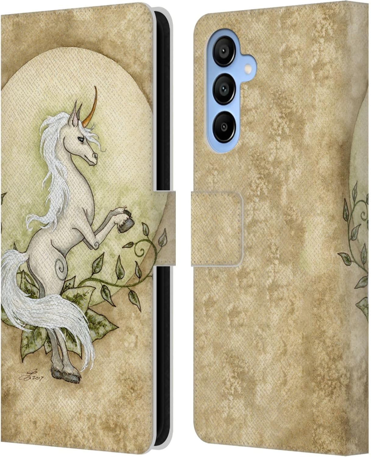 Head Case Designs Officially Licensed Amy Brown Earth Element Mythical Leather Wallet Case Compatible with Samsung Galaxy A16 5G