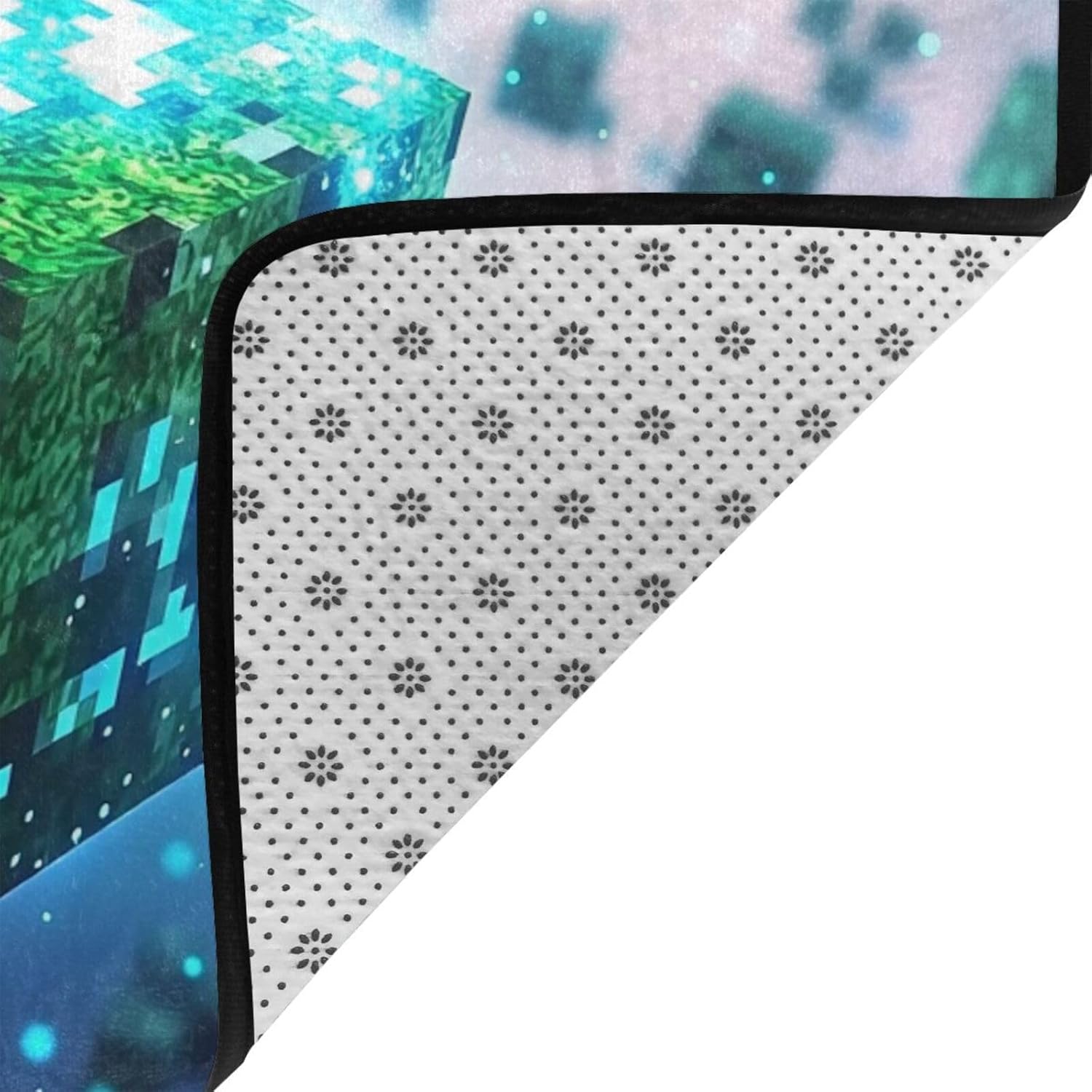Gaming Style Sci-Fi Grass Blocks Area Rug Washable Outdoor Rugs Anti-Slip Soft Extra Thick Front Door Carpet Entryway Indoor Door Mat for Patio Farmhouse Kitchen Foyer 3'x 2'