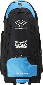 SHREY Pro Premium Duffle Cricket Kit Bag Black/Blue, Standard