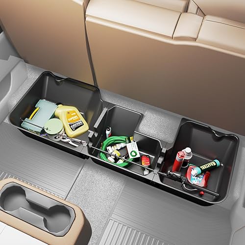 Miniatura 9 de FengYu Caja de Almacenamiento Bajo el Asiento Compatible con Chevy Chevrolet Silverado 1500/GMC Sierra 1500 2019-2026, Silverado/Sierra
