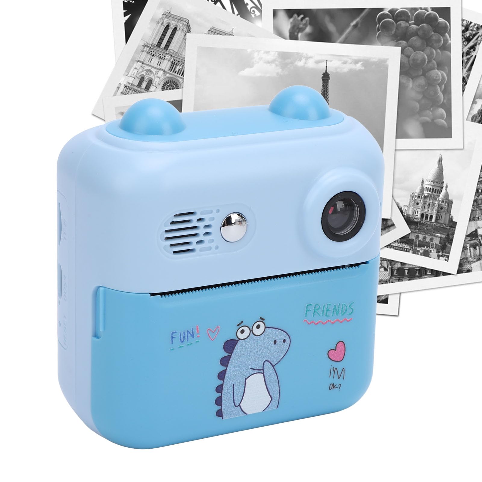 Aparat Natychmiastowy 50 MP z Nagrywaniem w Rozdzielczości 1080P, 16-krotny Zoom Cyfrowy, Ekran 2,4 Cala, Bateria 1000 MAh, do Podróży (BLUE)