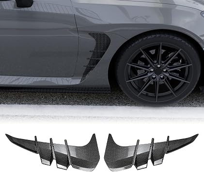 Front Wheel Side Fender Air Vent Trim For Toyota GR86 Subaru BRZ 2022-2026 Black