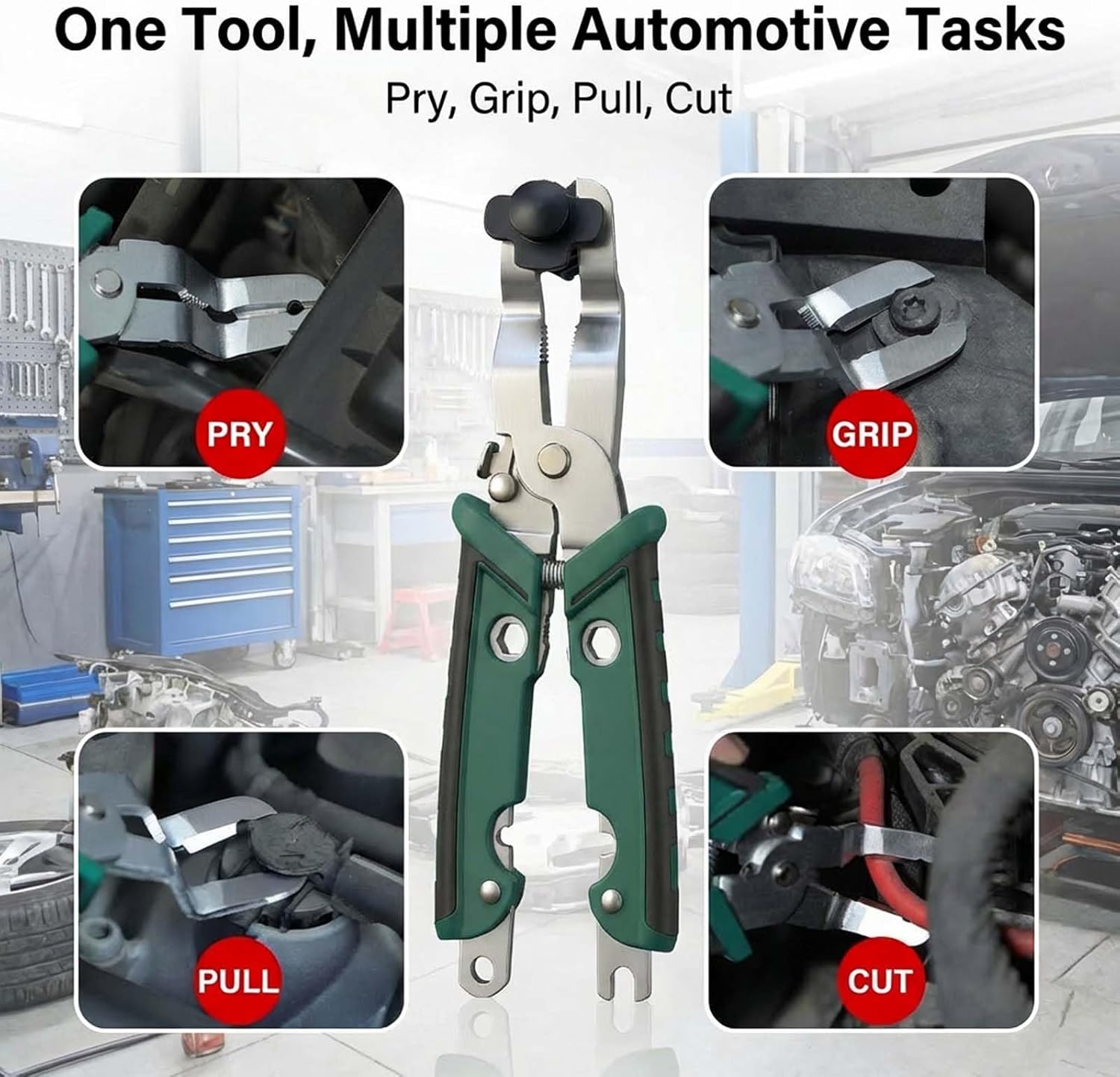 Multi-Function Trim Clip emoval Pliers – Heavy Duty Multi-unction Automotive Fastener Tool for Car Interior Panel, Door Clips, Wire Cutting & Stripping