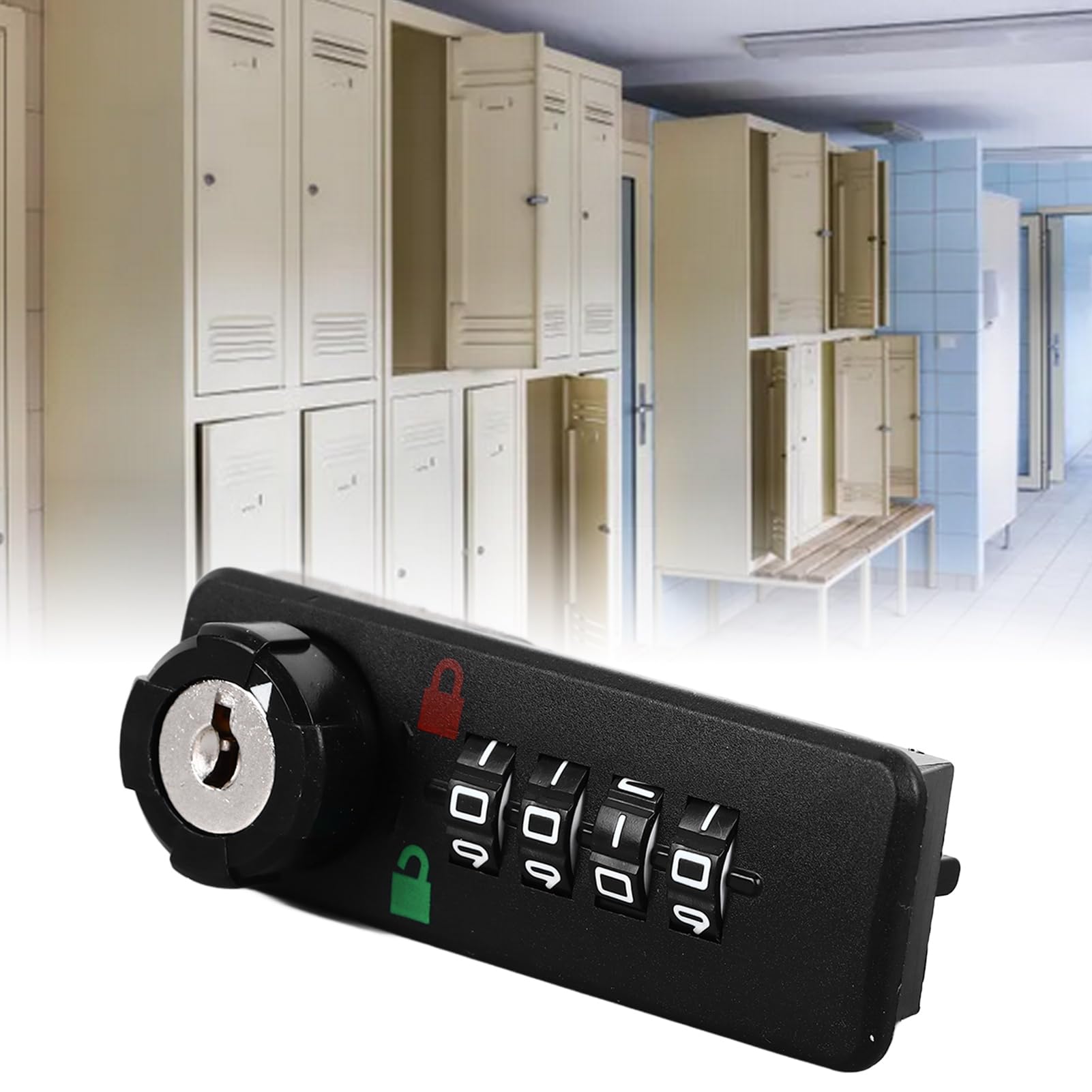 Combination Cabinet Lock, 4 Digit Mechanical Dial Combination Lock, Electronic Digital Code Automatic Lock - Image 2