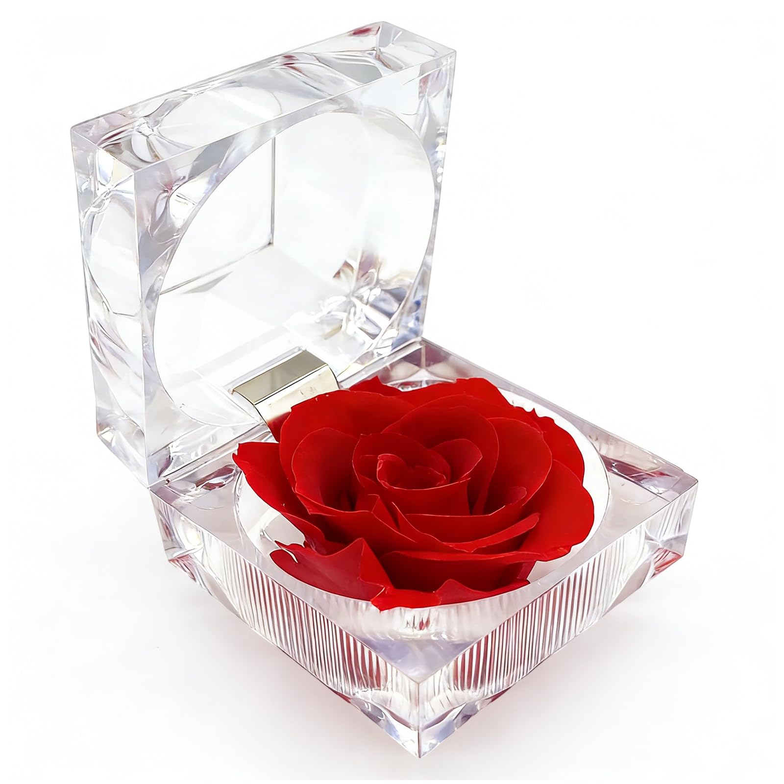 Kbsicwo Women's Red Eternal Forever Rose, Single Rose Preserved In Box For Mom Girlfriend Grandma, Stocking Fillers Gift For Her His On Valentine’s Day Christmas Birthday Anniversary Mother’s Day