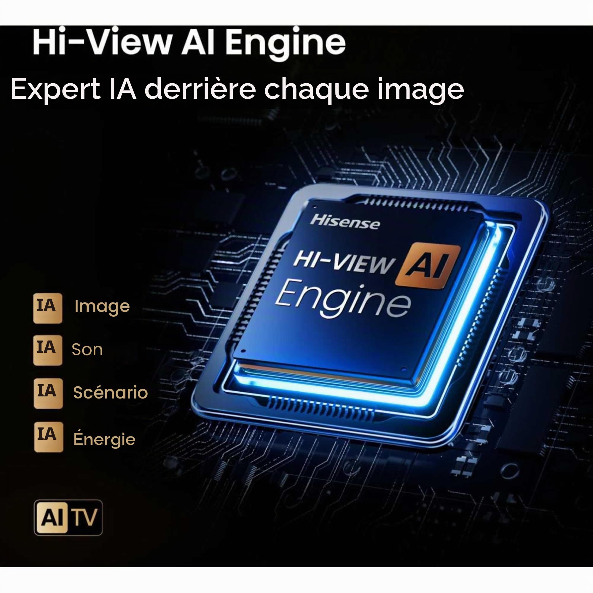 Hisense Téléviseur Intelligent AI QLED 43 Pouces 43E78QTUK Pro 144 Hz - Moteur AI Hi-View, 144 Hz Mode de Jeu Pro, Dolby Atmos, Quantum Dot Color avec Librement, Disney +, Youtube, Netflix
