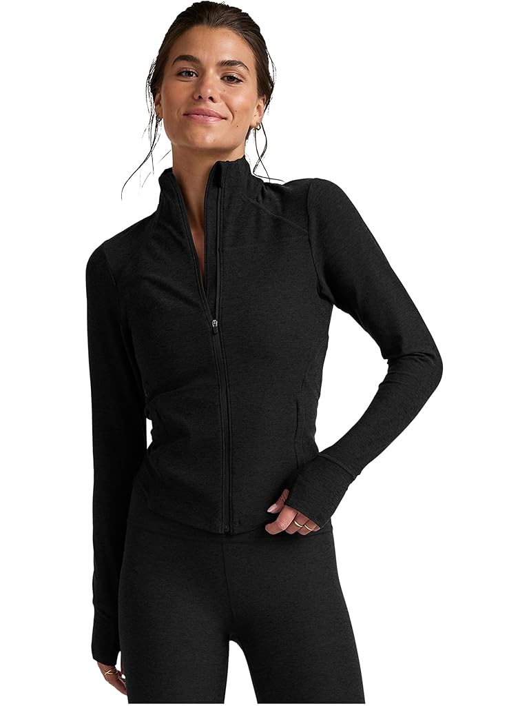 Black Beyond Yoga Spacedye Trails Active Jacket