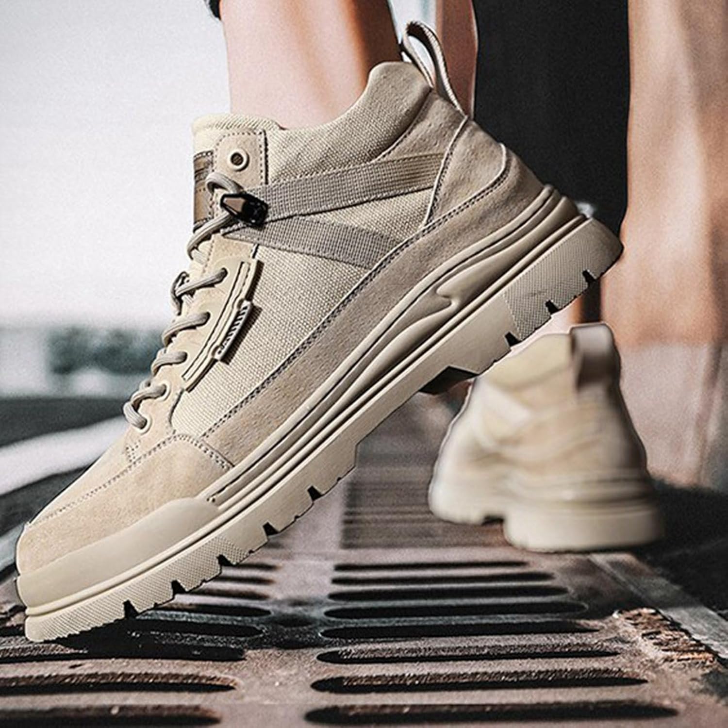 ショートブーツ ワークブーツ ミリタリーブーツ タクティカルブーツ 作業靴 カジュアルシューズ メンズ サイドジッパー 砂漠靴 戦術靴 Shoes ファッション [Taopagii] ブーツ メンズ ワークブーツ ワーク