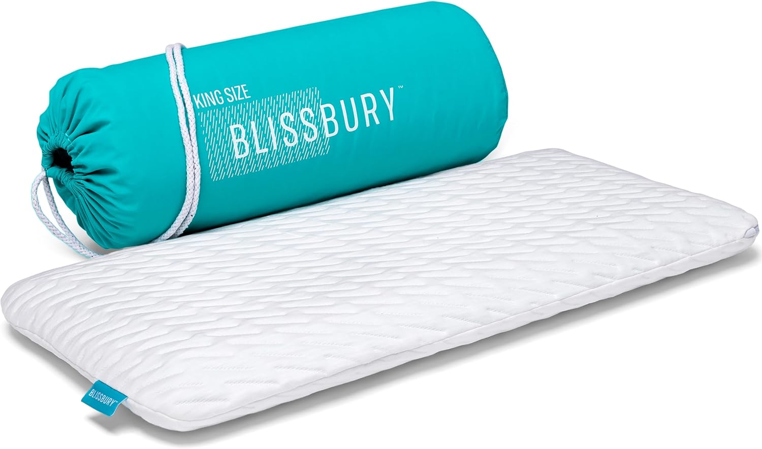 BLISSBURY King Stomach Sleeping Pillow 2.6 Inch & Additional King Size Pillow Case in White
